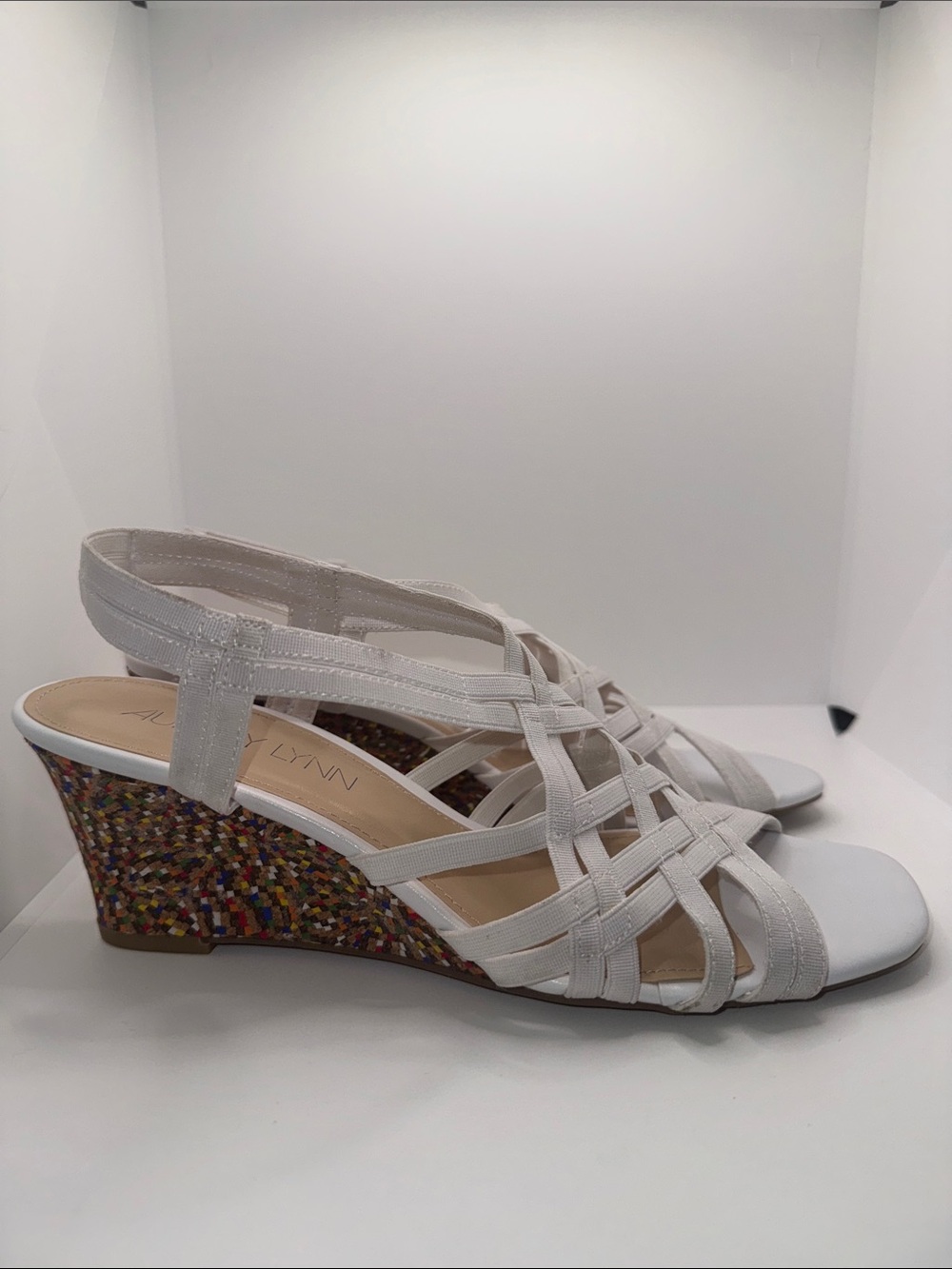 Aubrey Lynn NURI Boho Strappy Wedge Sandals Women’s 8